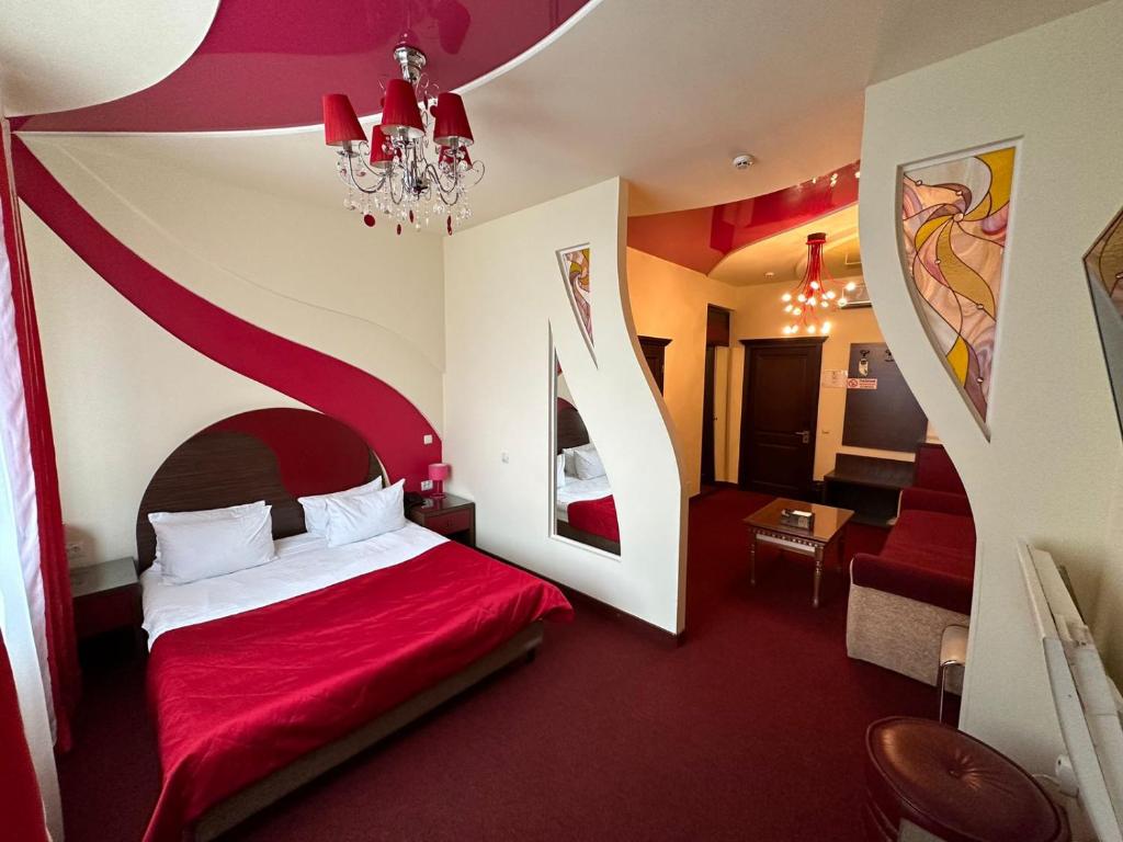 Postel nebo postele na pokoji v ubytování Viktoriya Family Hotel Restaurant complex