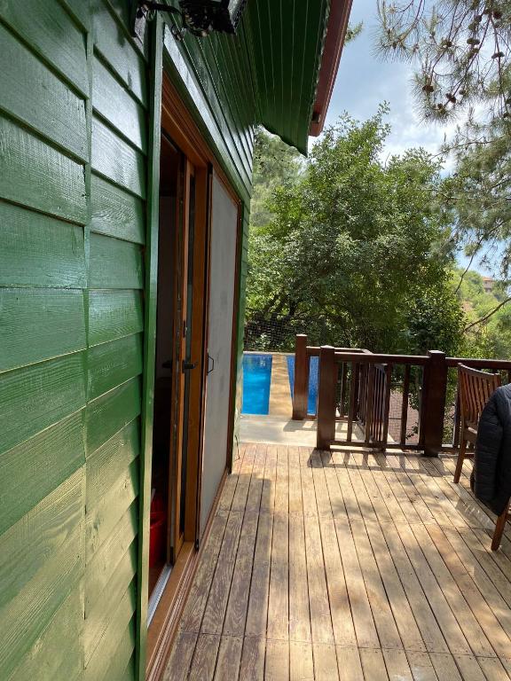 A balcony or terrace at Watermill Villa & Hotel Faralya