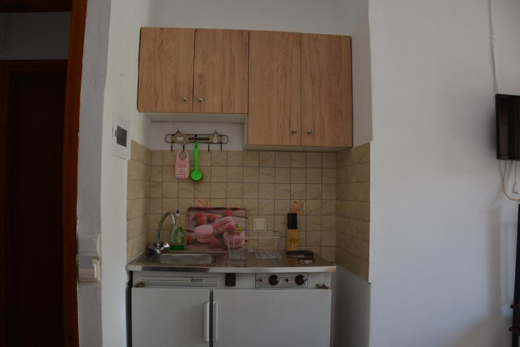 Kuchyň nebo kuchyňský kout v ubytování Poseidon Studios Chania Center