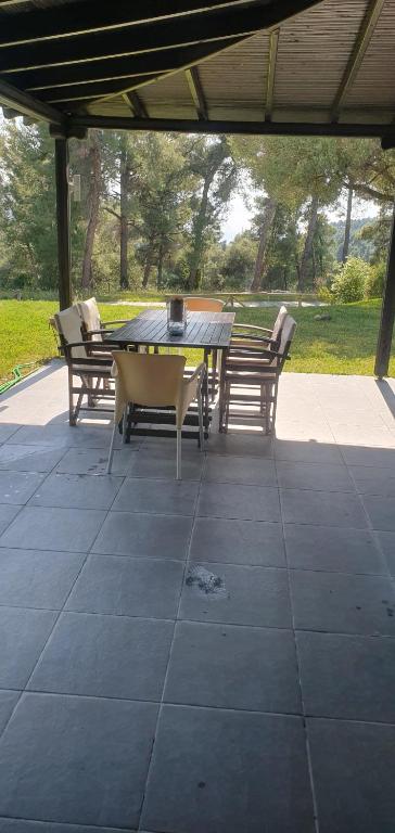 A patio or other outdoor area at nikol villa elani