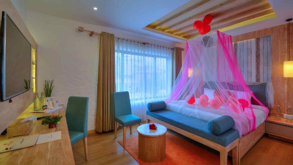 TV o dispositivi per l'intrattenimento presso Hotel Barahi Pokhara
