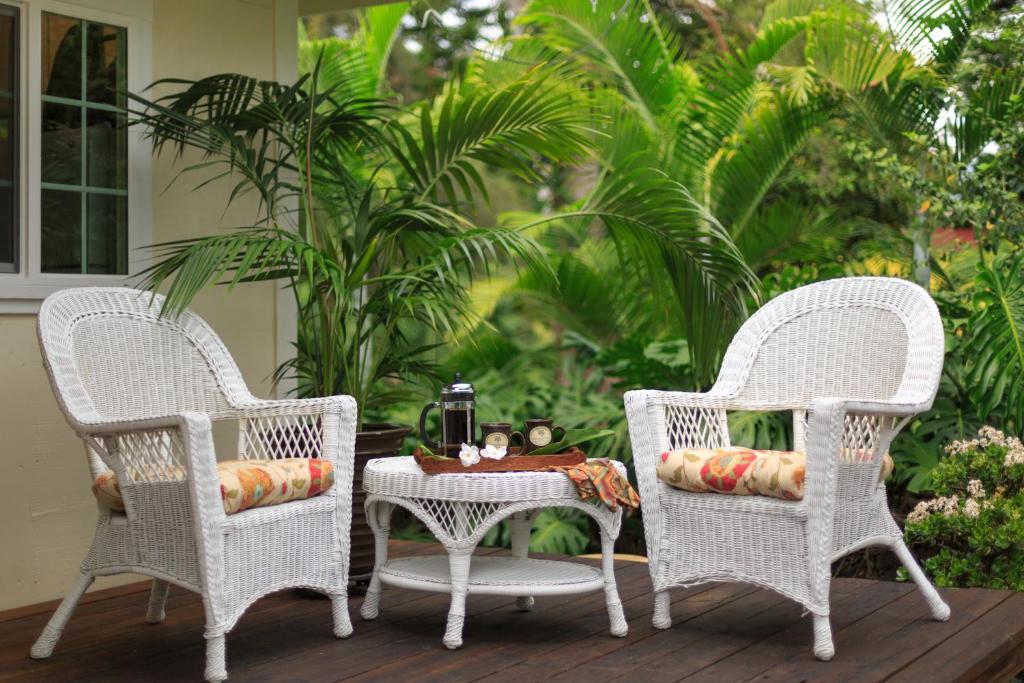 Um jardim em Holualoa Inn