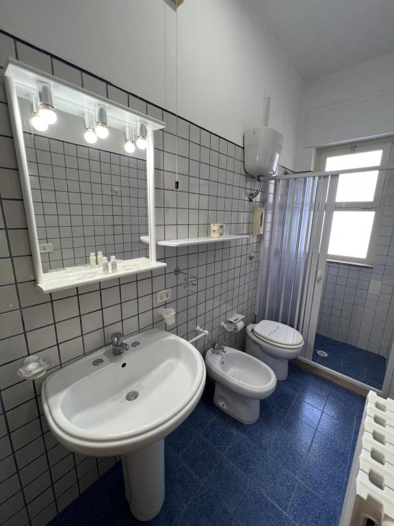 Koupelna v ubytování Hotel Minerva