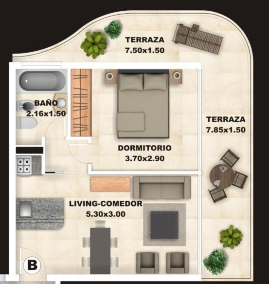 Categoría, excelente ubicación y full amenities! - Apartamento De Una Habitación Con Vista Al Mar