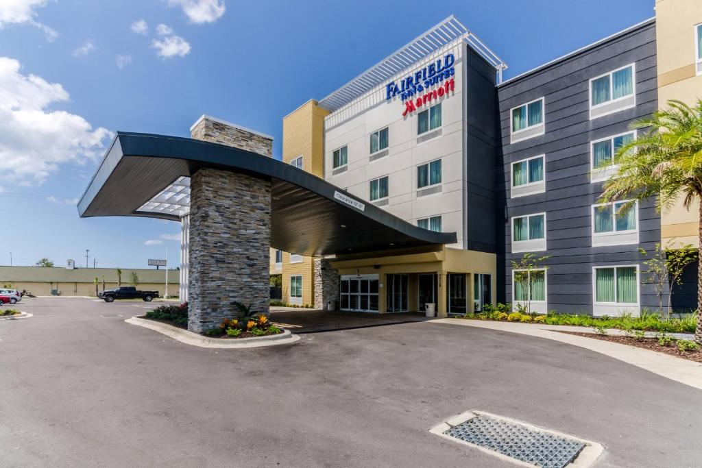 a rendering of the front of a hotel at Fairfield Inn & Suites by Marriott Panama City Beach in Panama City Beach