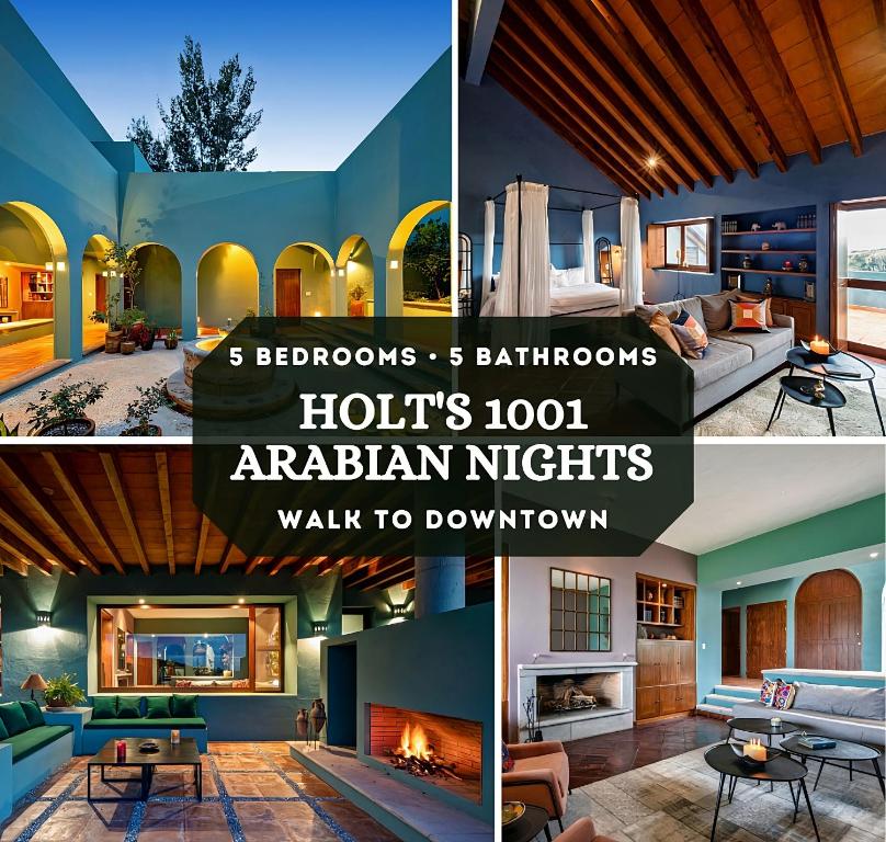 サンミゲル・デ・アジェンデにあるCharming Villa for Weddings, Stunning Viewsの暖炉のある家の写真集