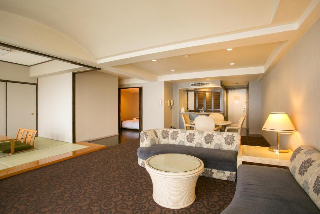 Posezení v ubytování Mikawawan Resort Linx