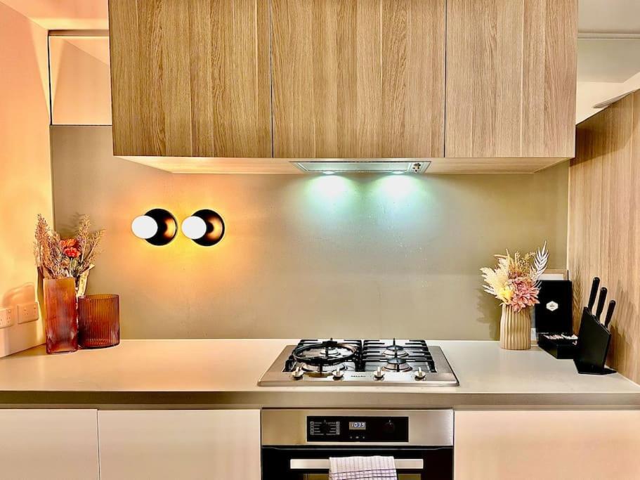 Kuchyň nebo kuchyňský kout v ubytování Highrise view 1king1Queen 2baths