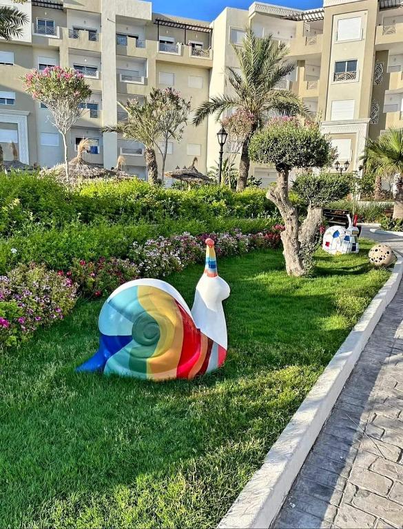 Zahrada ubytování Palm lake resort Folla Monastir