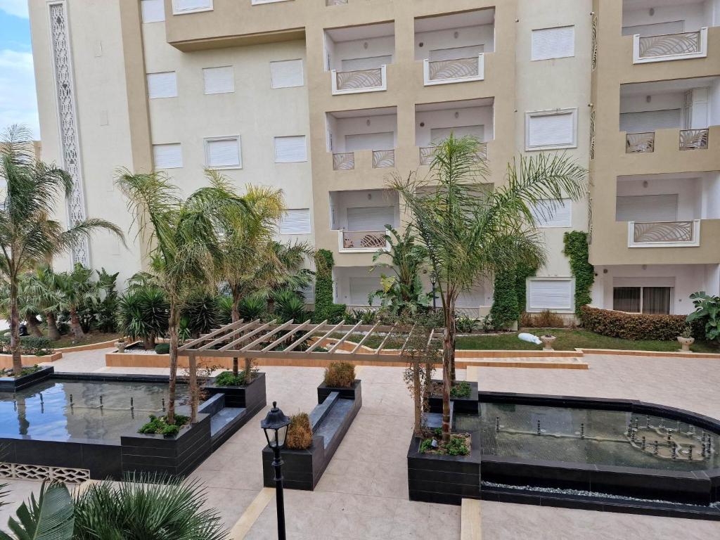 Zahrada ubytování Palm lake resort Folla Monastir
