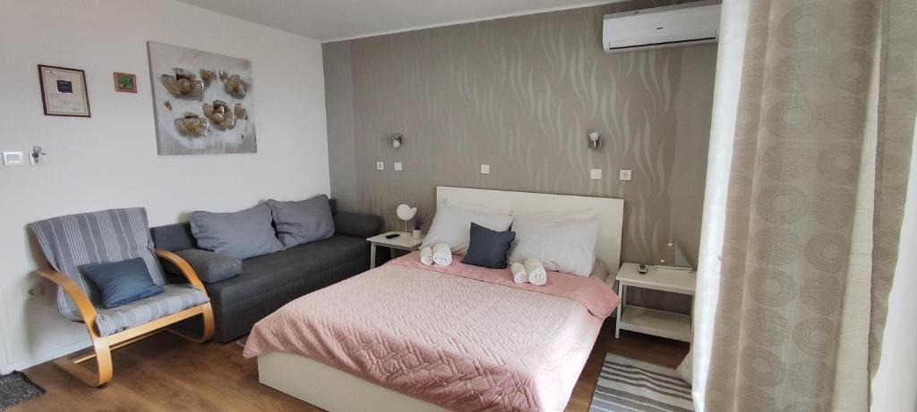 Letto o letti in una camera di Bicanic Apartments and Rooms