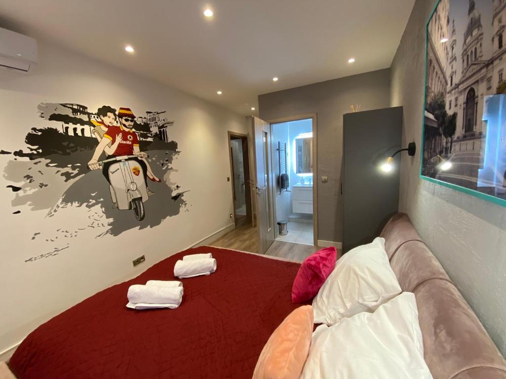 Postel nebo postele na pokoji v ubytování BpStyle Prestige Exclusive Luxe Stay Parking Breakfast
