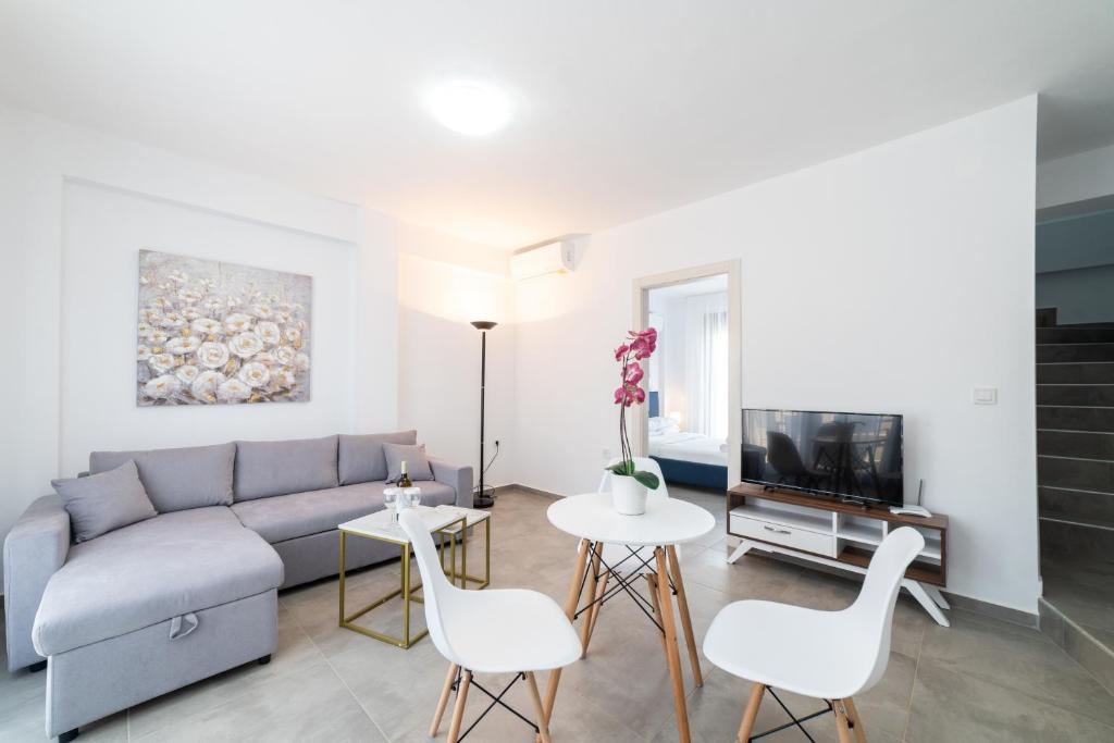 Posezení v ubytování Argilos & Argilos Deluxe Residential Complexes