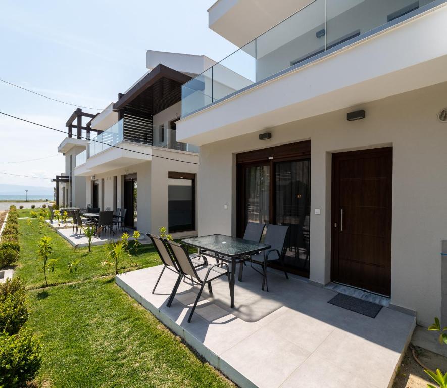 Balkón nebo terasa v ubytování Argilos & Argilos Deluxe Residential Complexes