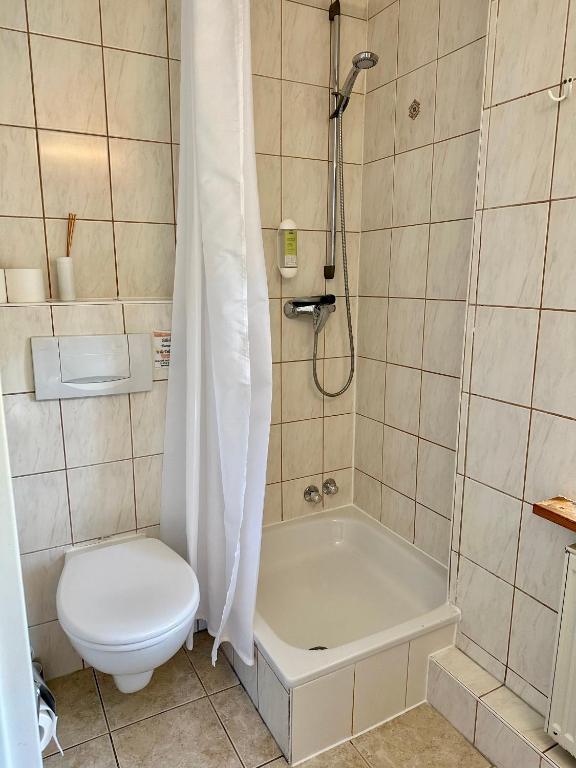 Koupelna v ubytování Pension Steakhaus Füssen