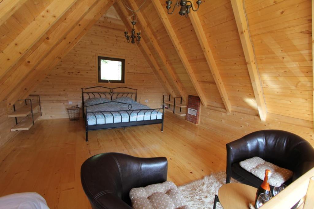 Postel nebo postele na pokoji v ubytování Weekend house Lokve - Modern