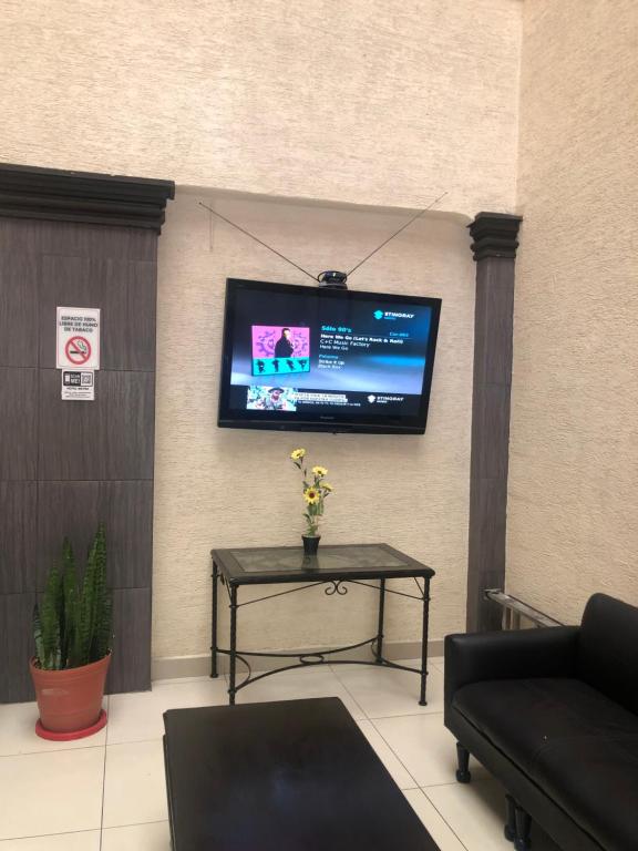 TV a/nebo společenská místnost v ubytování Hotel Metropolitan