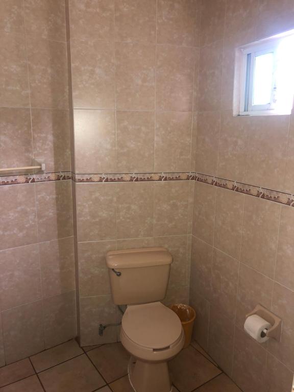 Koupelna v ubytování Hotel Astur