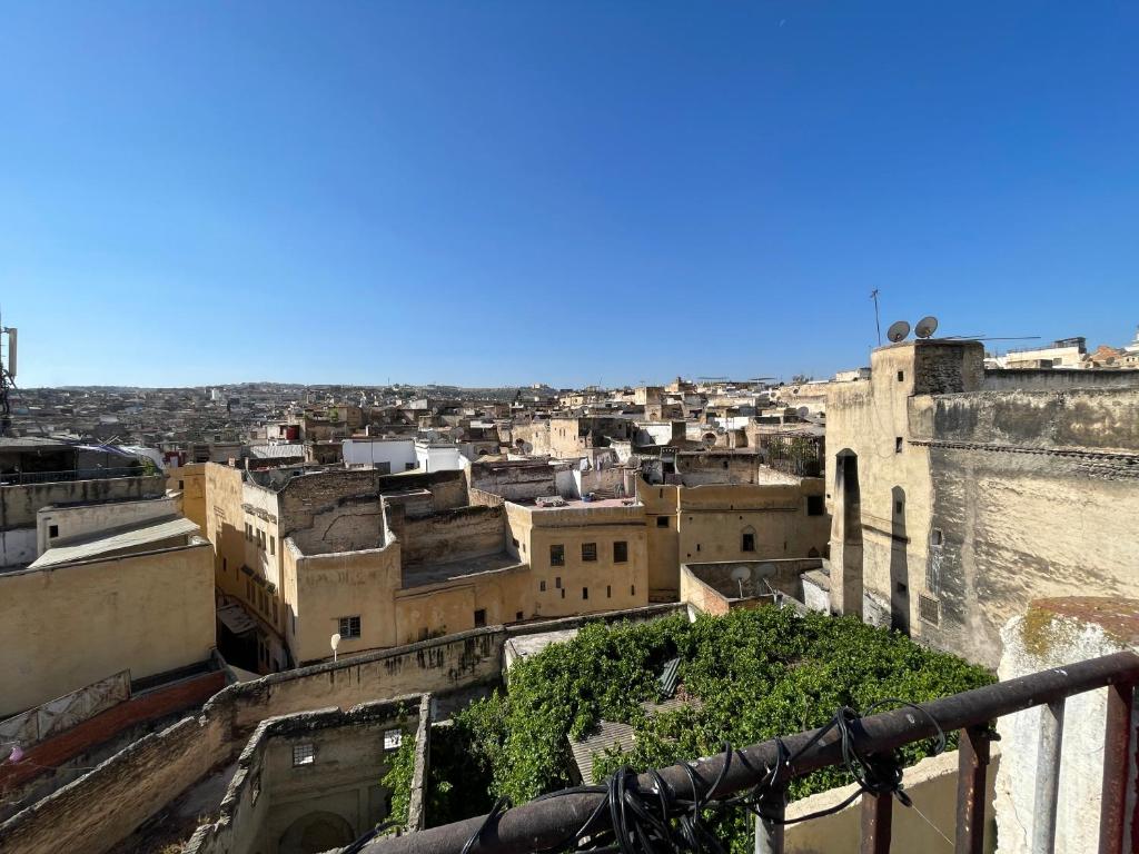 a view of the city from the fortress at Au cœur du Médina in Fez