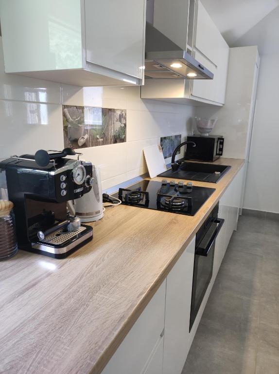 Kuchyň nebo kuchyňský kout v ubytování Apartman Oaza - Ploče, Croatia