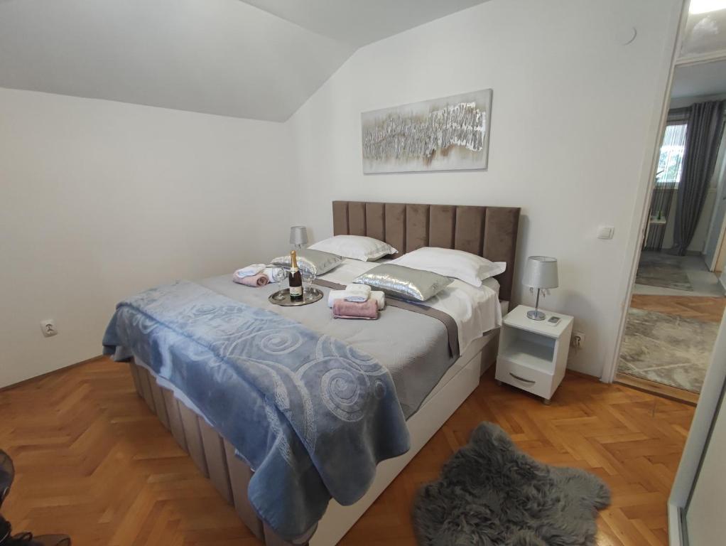 Postel nebo postele na pokoji v ubytování Apartman Oaza - Ploče, Croatia