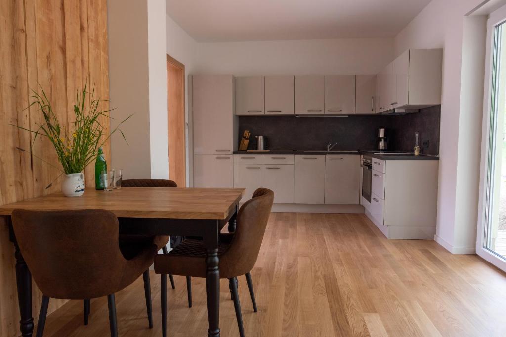 Kuchyň nebo kuchyňský kout v ubytování Vierseitenhof Appartements