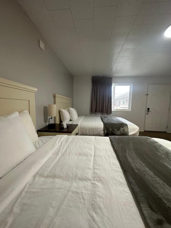 Postel nebo postele na pokoji v ubytování Fossil Butte Motel