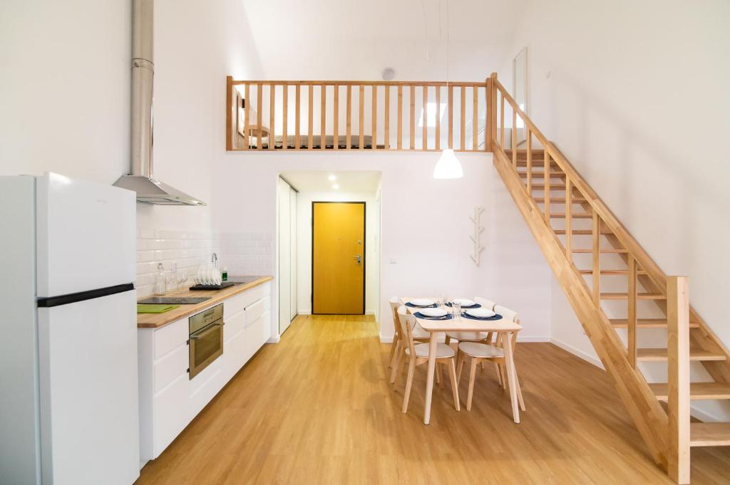 Kuchyň nebo kuchyňský kout v ubytování Passal Hostel