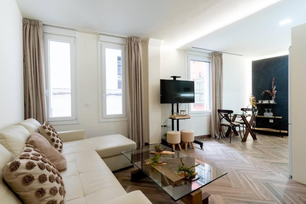 Telewizja i/lub zestaw kina domowego w obiekcie Murillo Fantastic apartment downtown Sevilla