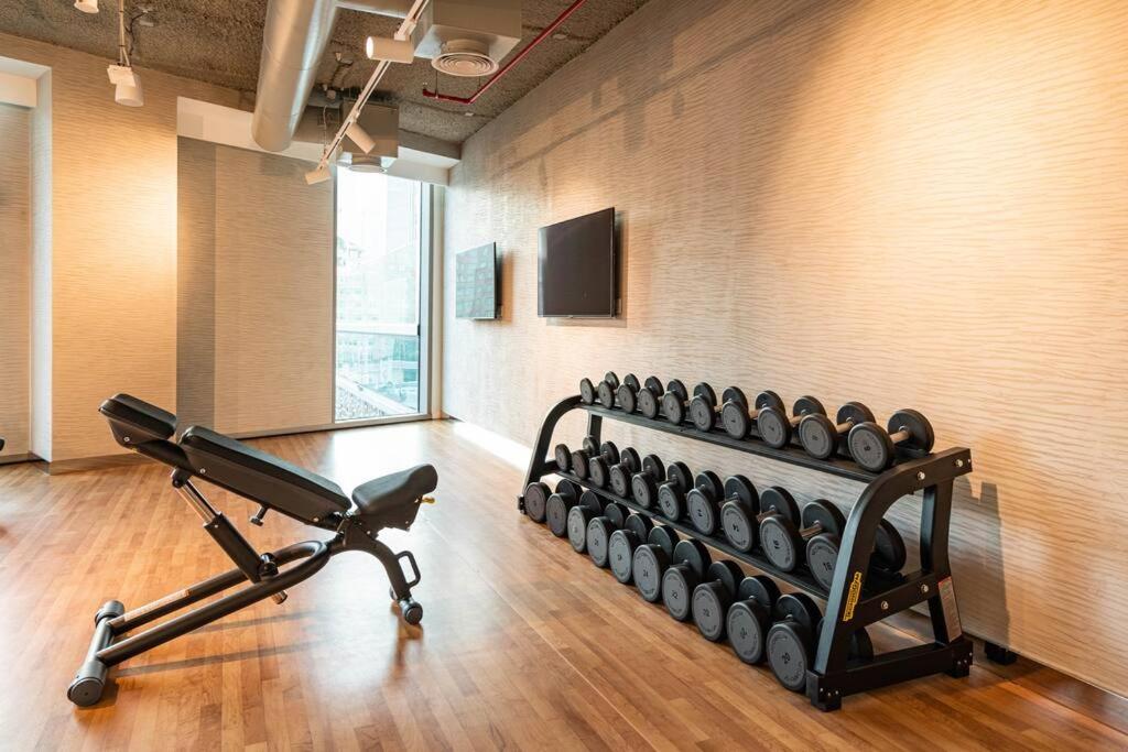 Fitness centrum a/nebo fitness zařízení v ubytování Prime Retreats @ Downtown Views by Emaar