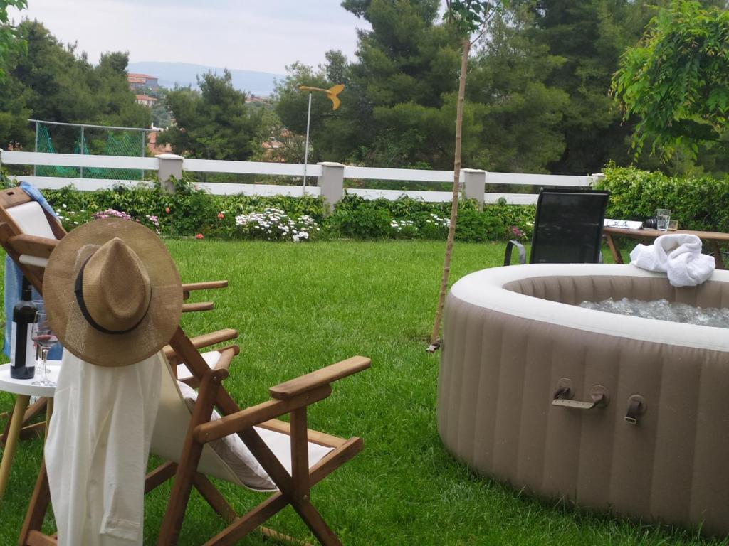 Zahrada ubytování Siggos Suites