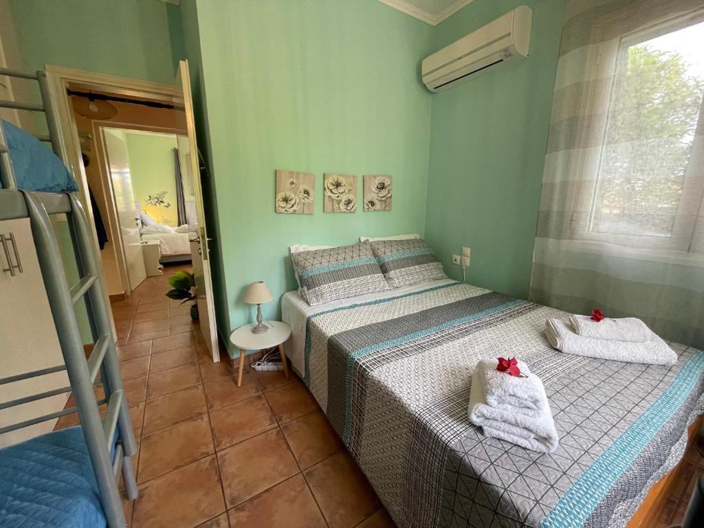 A bed or beds in a room at Villa Pigi