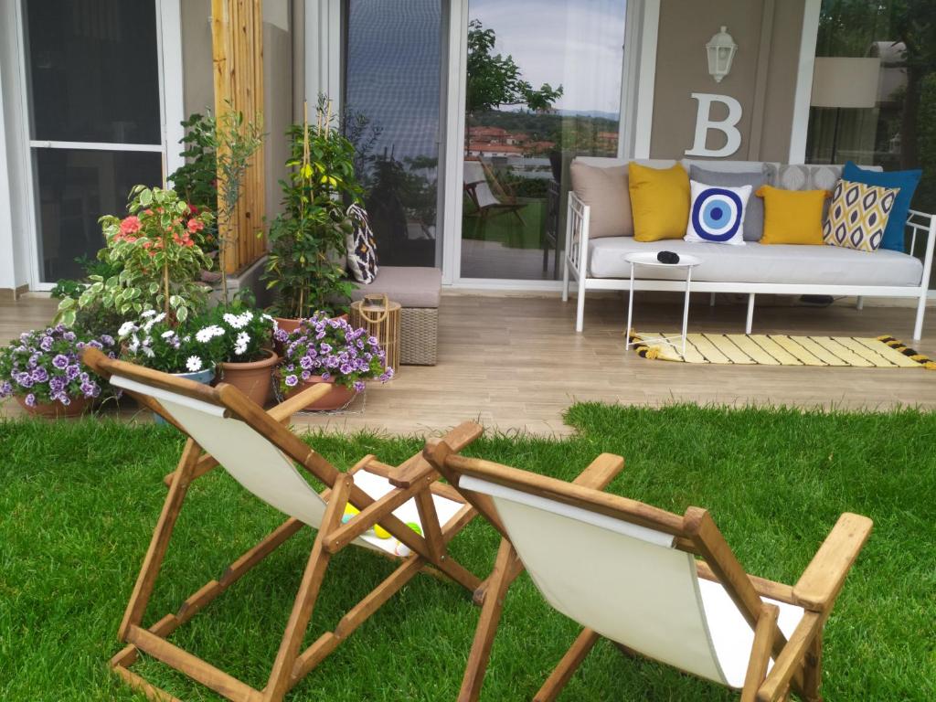 Zahrada ubytování Siggos Suites