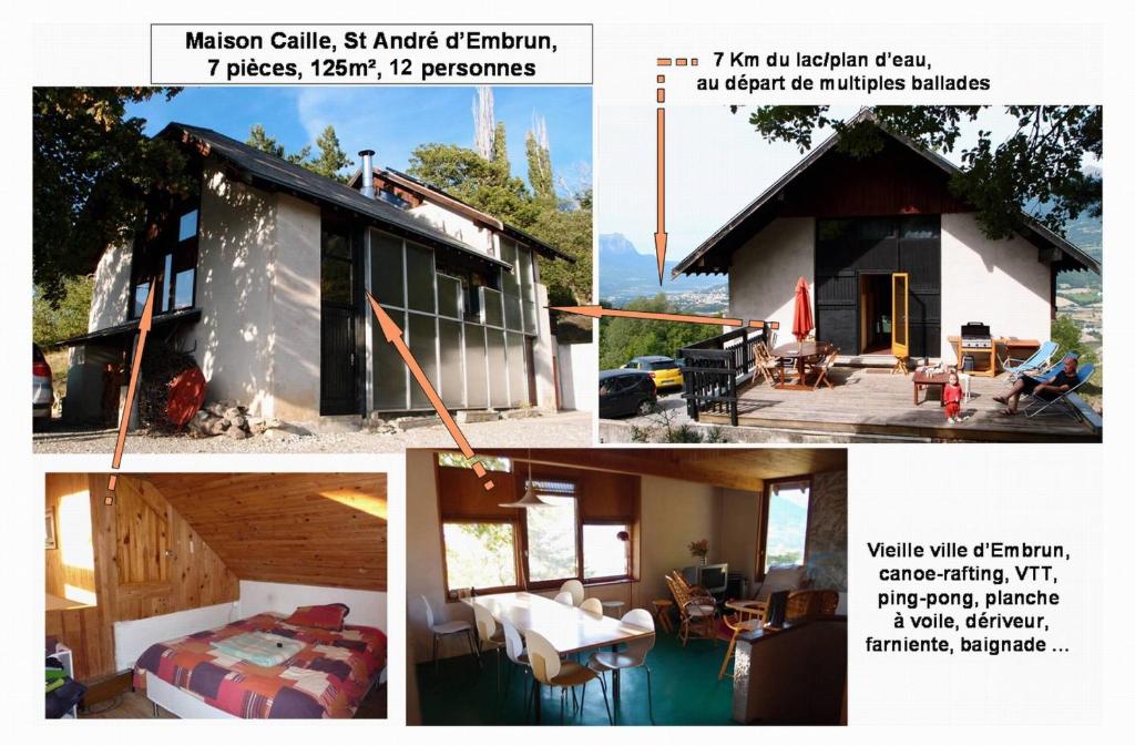 a collage of pictures of a house at Maison CAILLE in Embrun