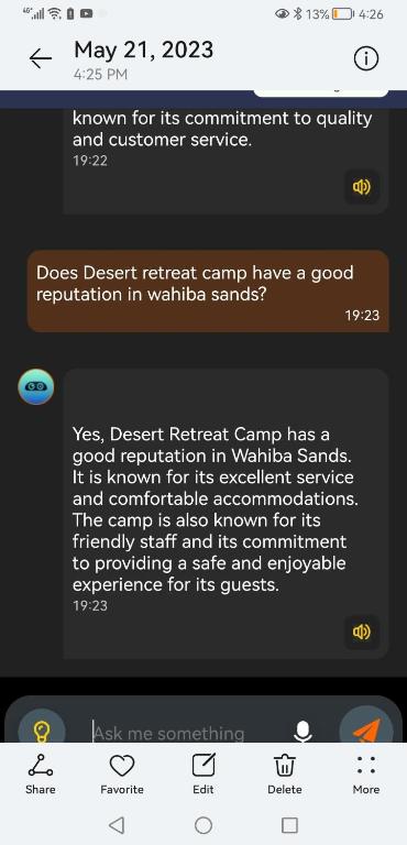 Foto dalla galleria di Desert Retreat Camp ad Al Wāşil