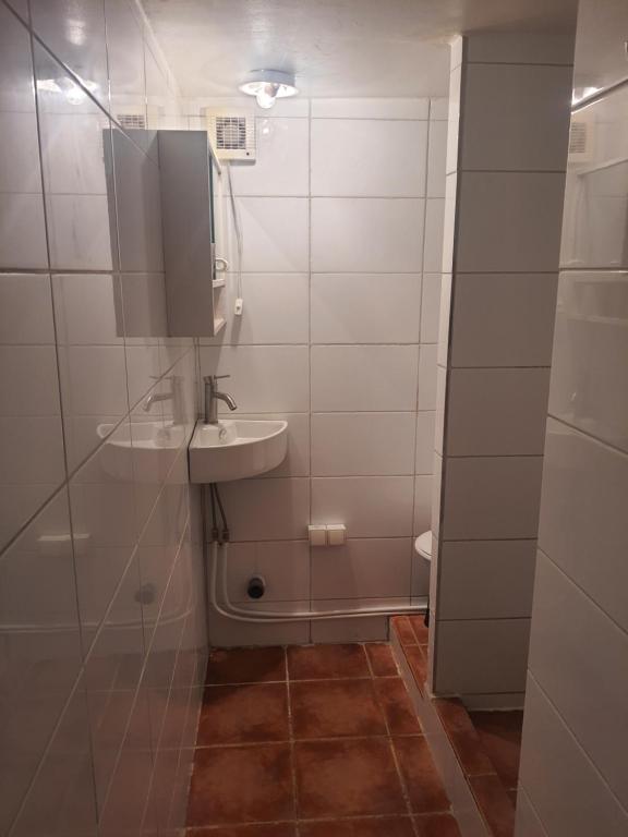 Koupelna v ubytování Liten lägenhet 2 + 2 pers