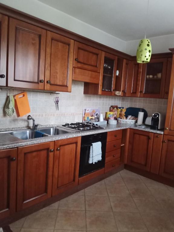 Kuchyň nebo kuchyňský kout v ubytování B&B Kazakova