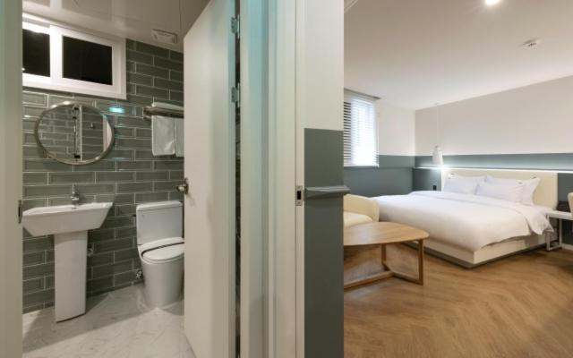Koupelna v ubytování Hotel Yaja Gwangalli