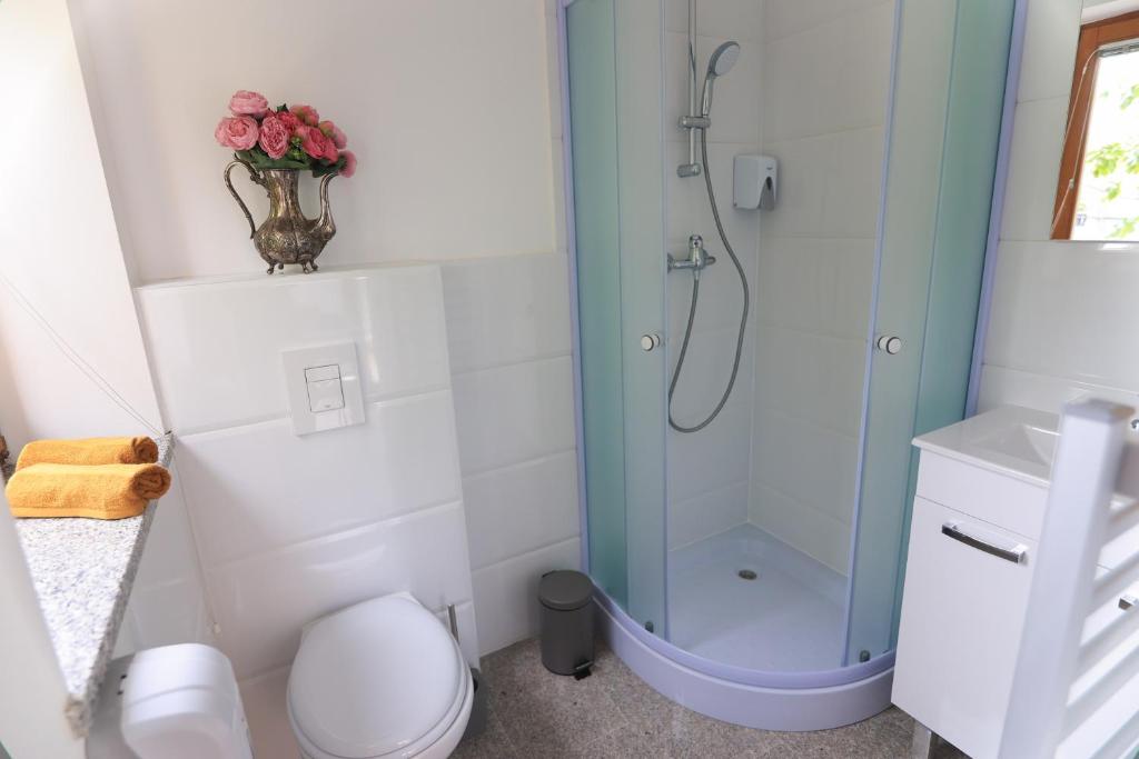 Koupelna v ubytování Apartments Katrca Bežigrad