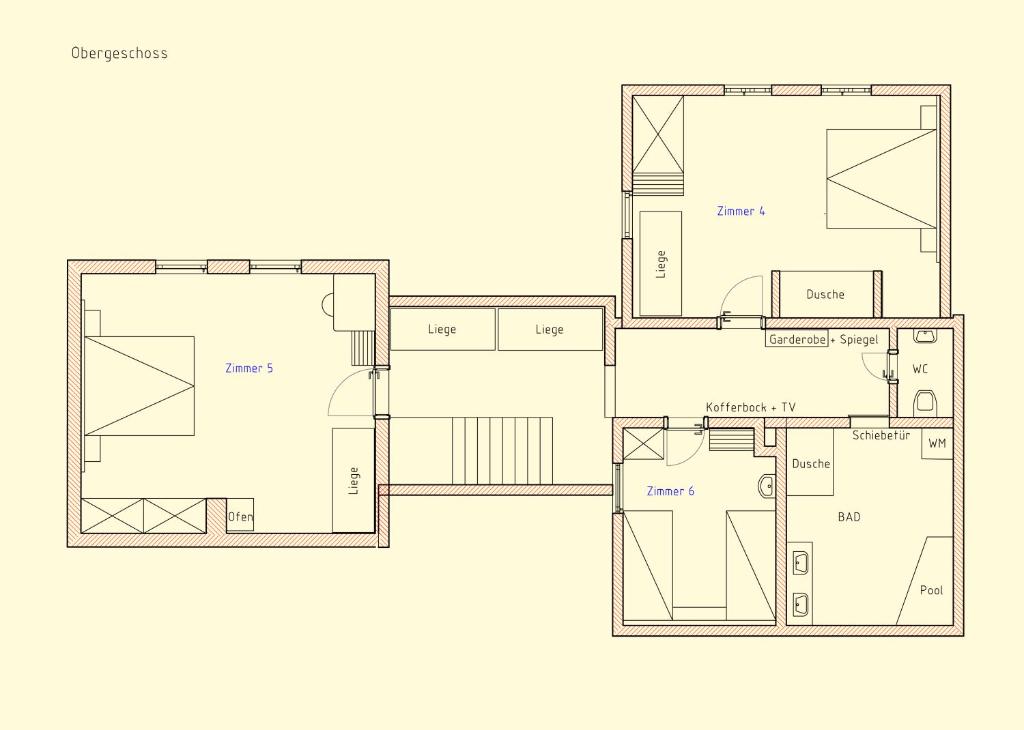 The floor plan of Gasthof Knappenwirt