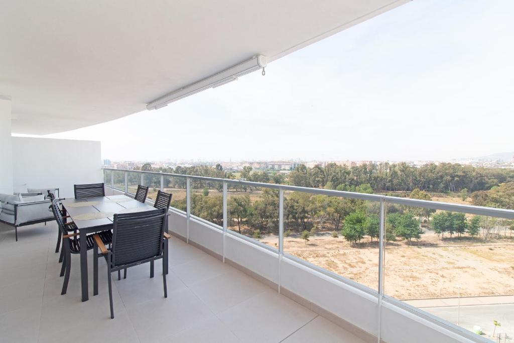 Balkón alebo terasa v ubytovaní Global Properties, Apartamento de 2 habitaciones con gran terraza en Gran Canet