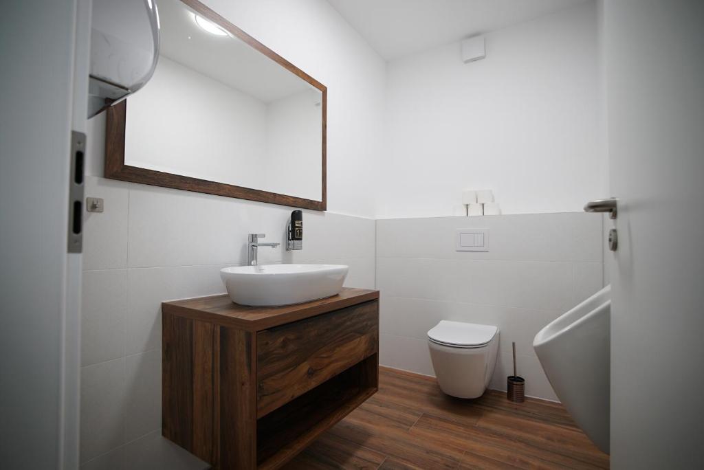 Koupelna v ubytování Hotel Dea