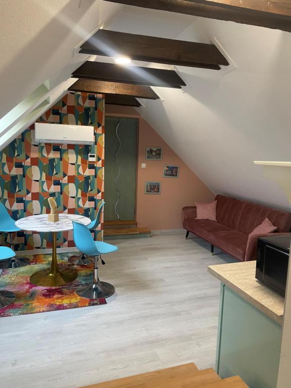 Posezení v ubytování Dunakavics XIII Apartman