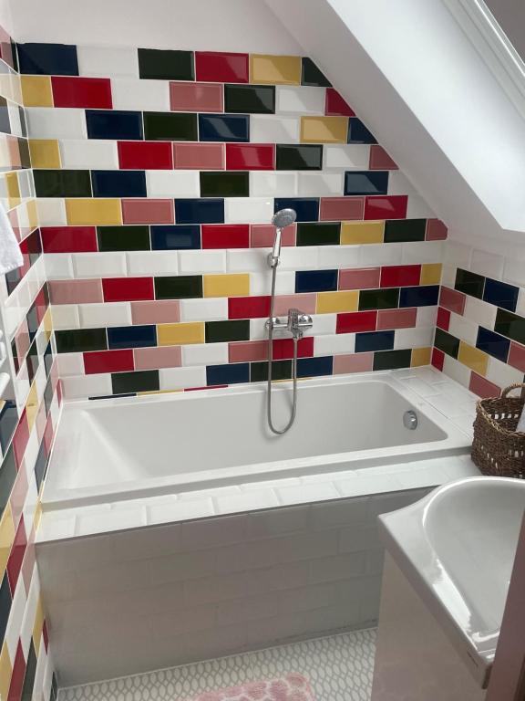 Koupelna v ubytování Dunakavics XIII Apartman