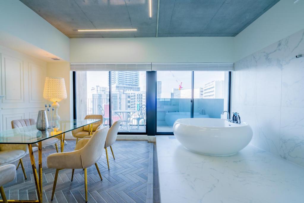 Posezení v ubytování Randor Hotel Hiroshima Prestige