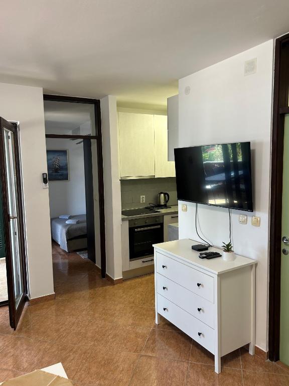 Kuchyň nebo kuchyňský kout v ubytování APARTMAN ROSA