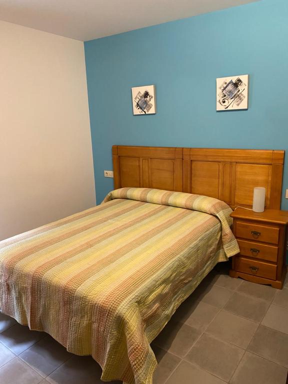 Cama o camas de una habitación en Hostal Casa Vispe
