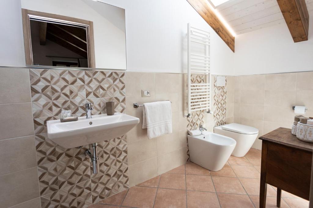 Koupelna v ubytování Agriturismo Punta San Lazzaro