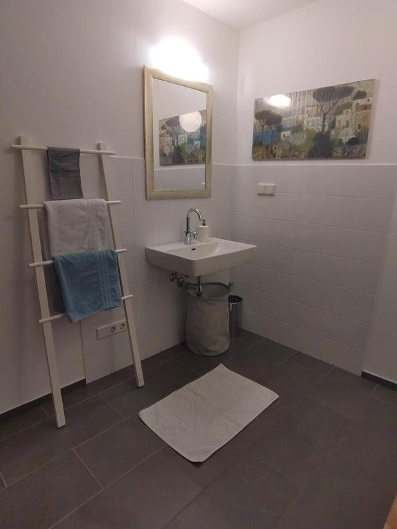 Koupelna v ubytování B&B Rosenrot