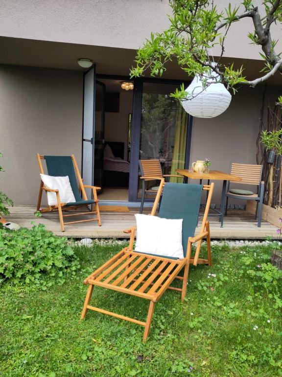 Zahrada ubytování B&B Rosenrot